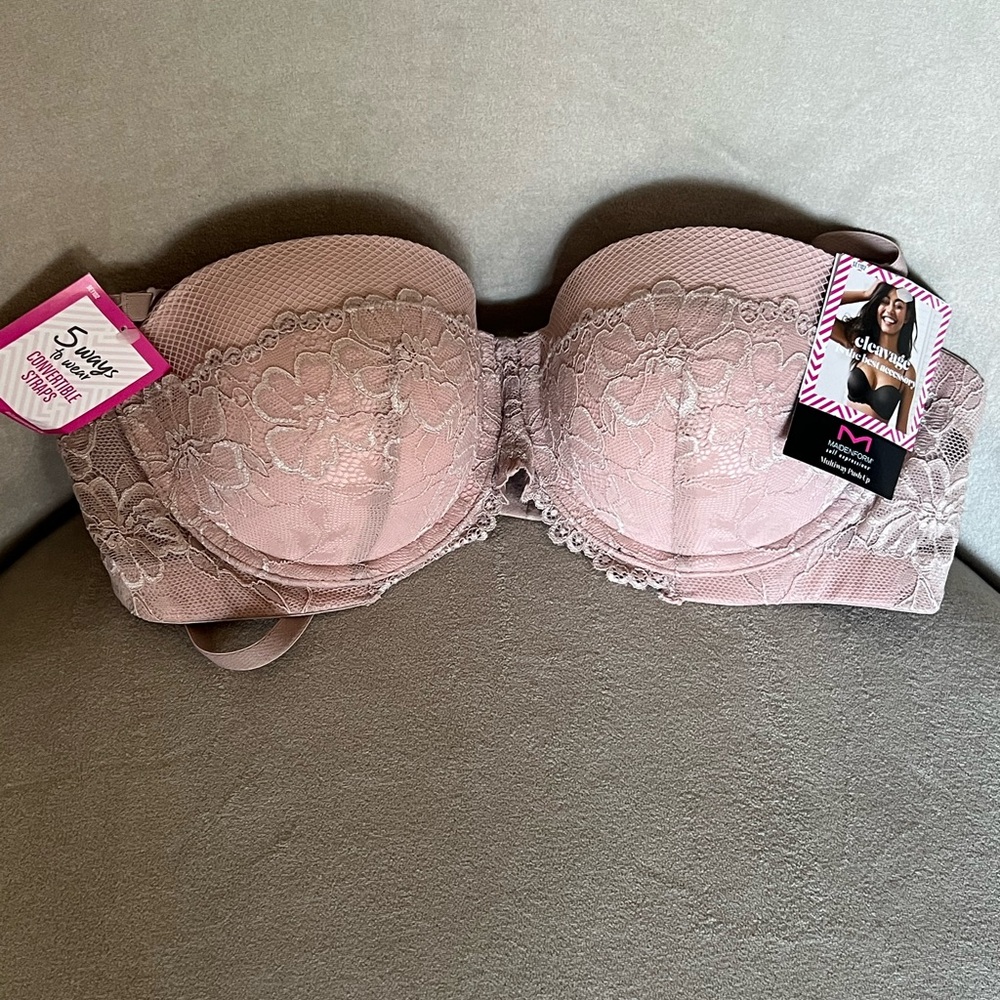 Maidenform Lace Strapless Bra in Mauve
